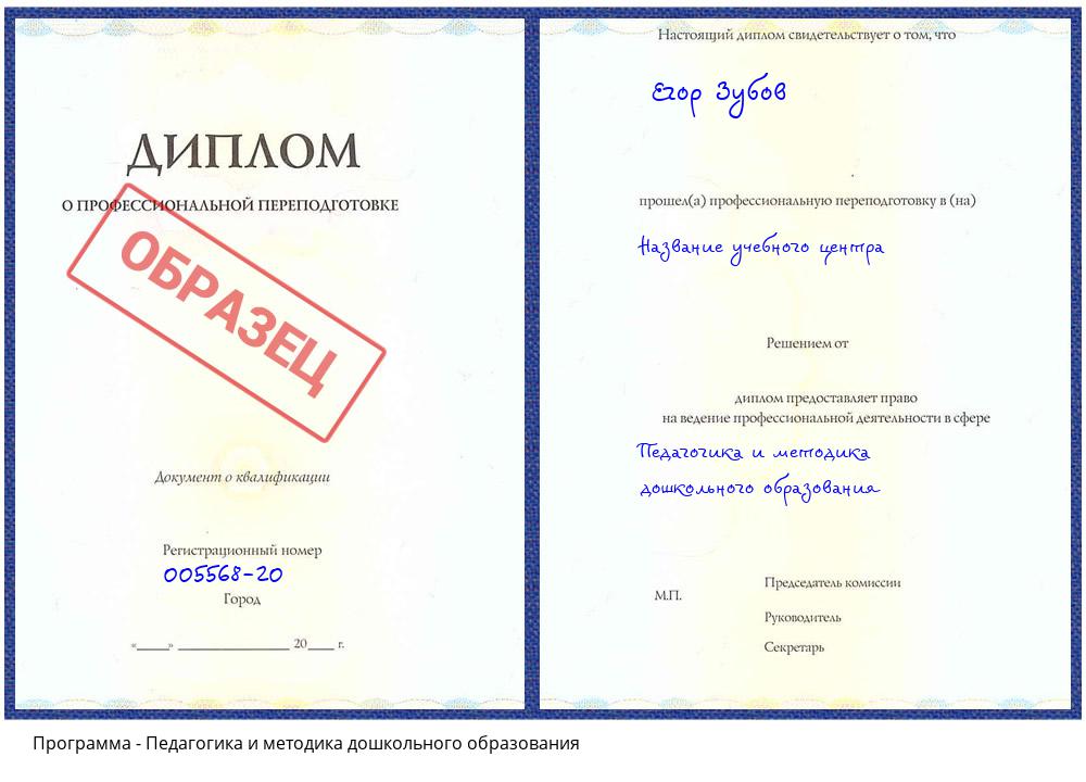 Педагогика и методика дошкольного образования Чебоксары